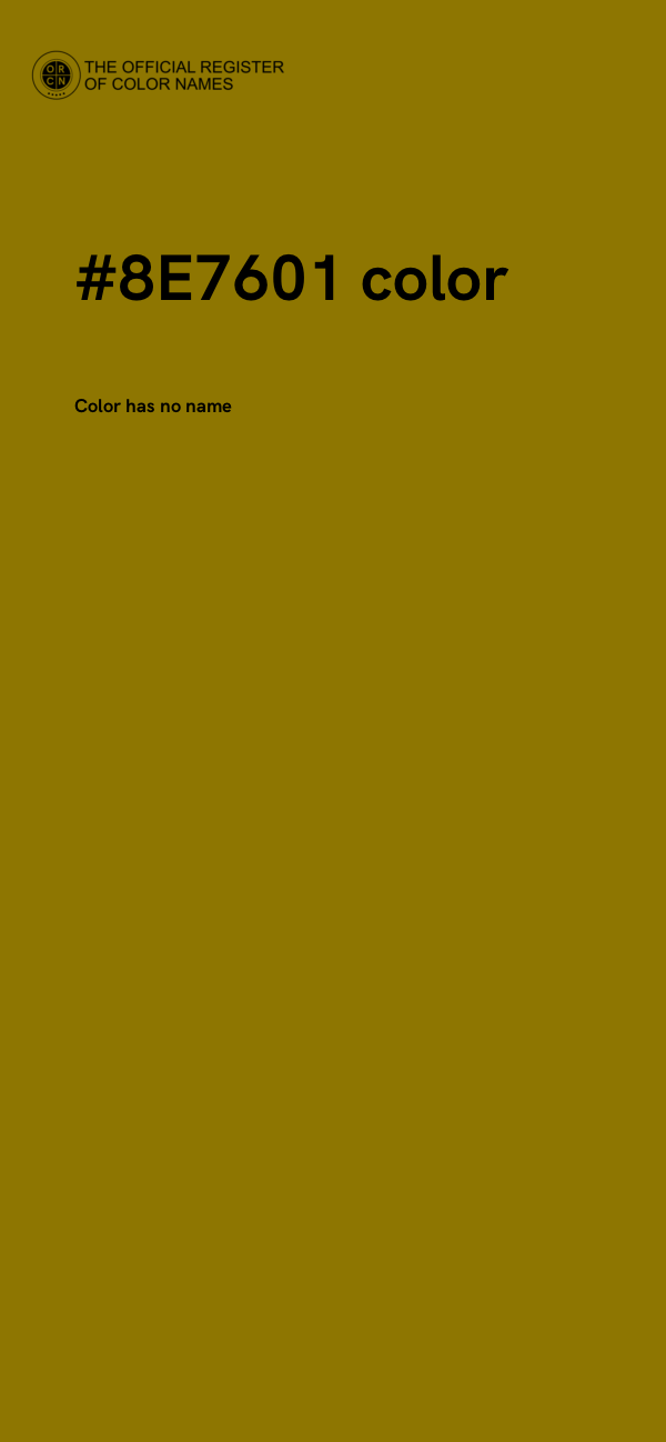 #8E7601 color image