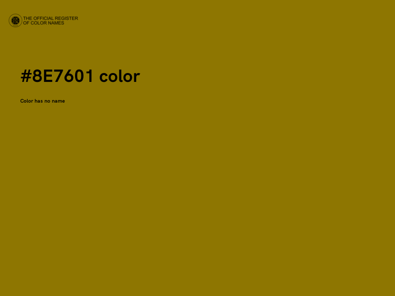 #8E7601 color image