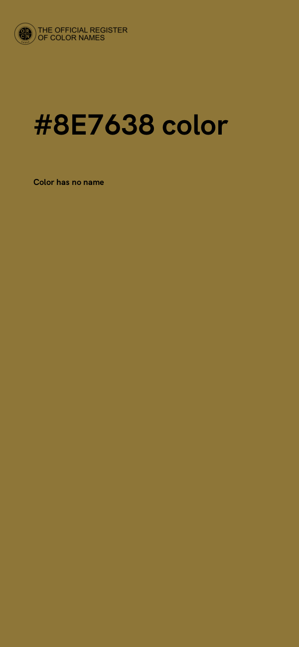 #8E7638 color image