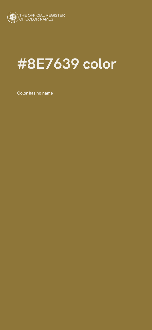 #8E7639 color image