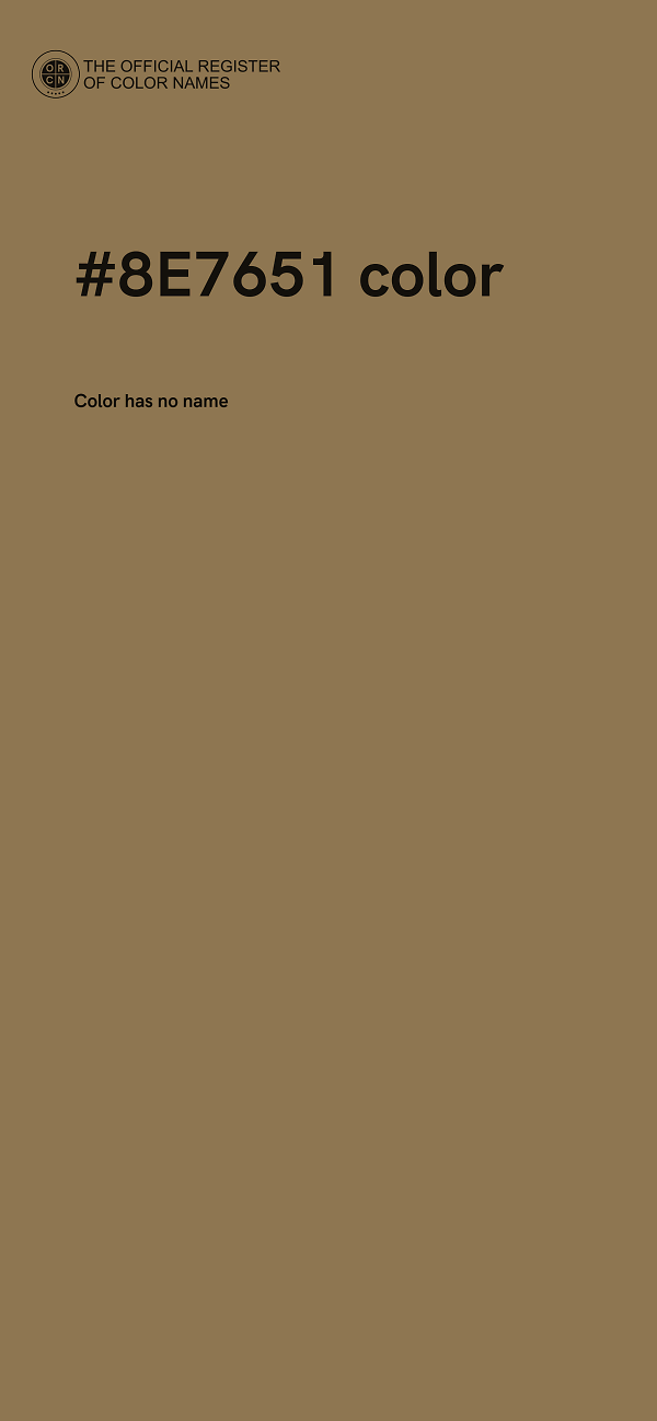 #8E7651 color image