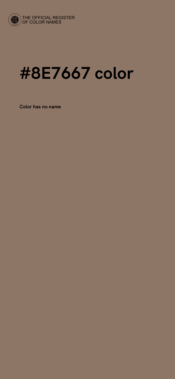 #8E7667 color image