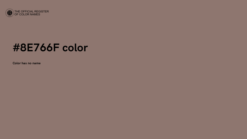 #8E766F color image