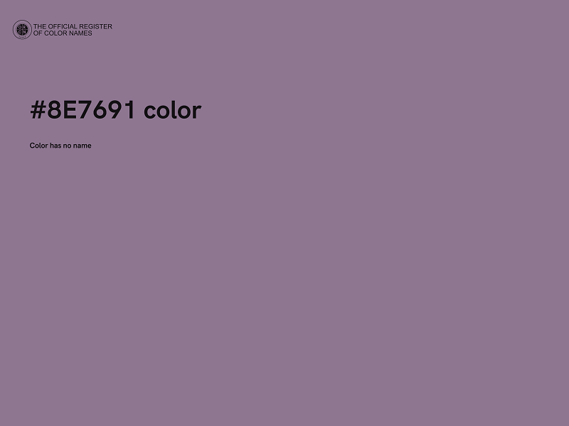 #8E7691 color image