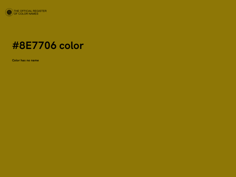 #8E7706 color image