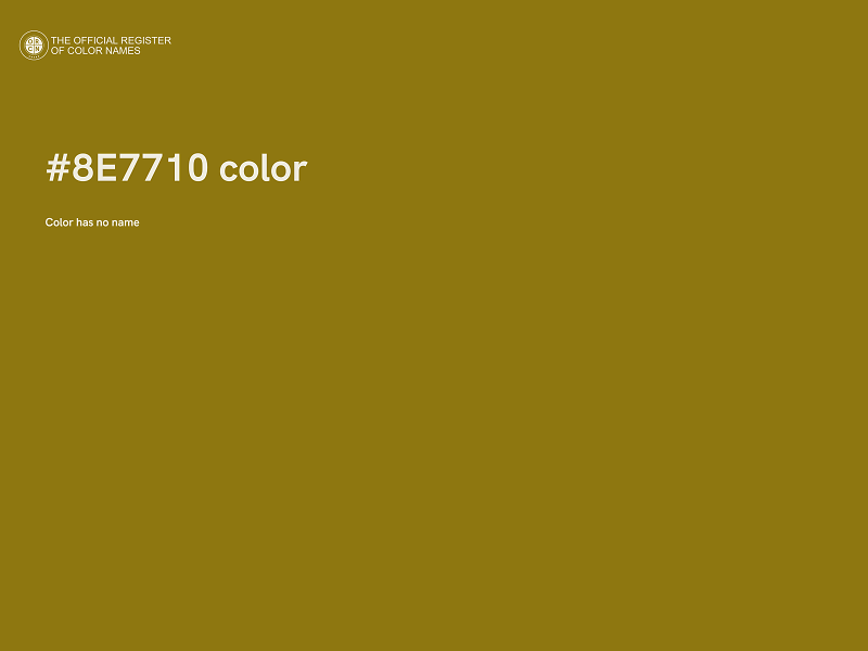 #8E7710 color image