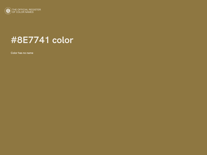 #8E7741 color image