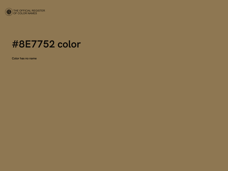 #8E7752 color image