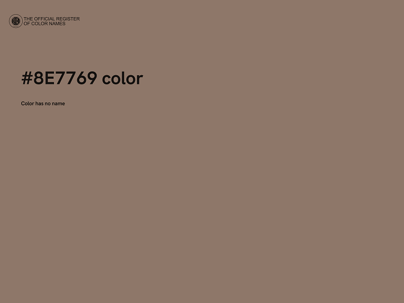 #8E7769 color image