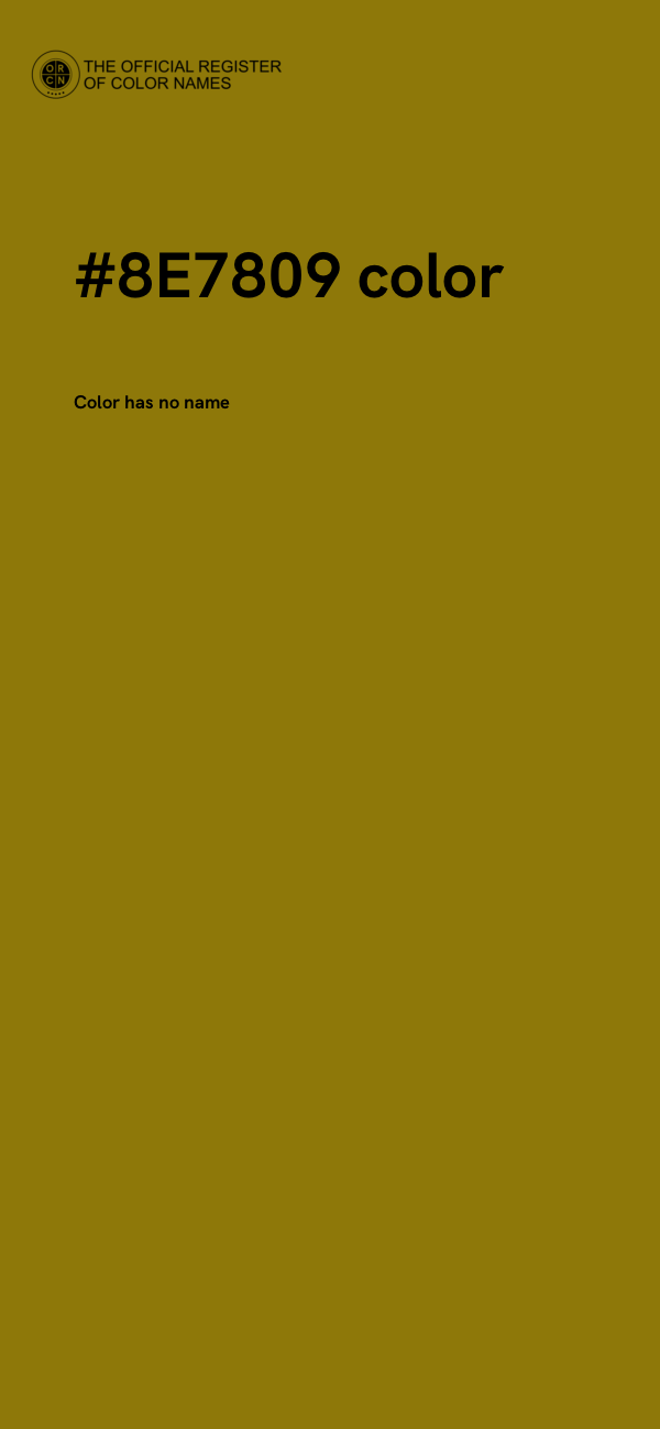 #8E7809 color image
