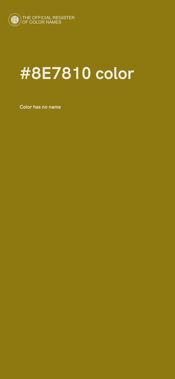 #8E7810 color image
