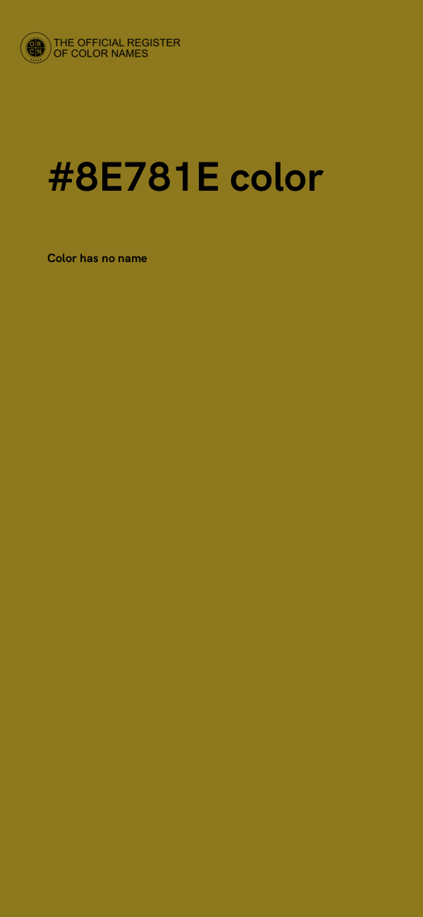 #8E781E color image