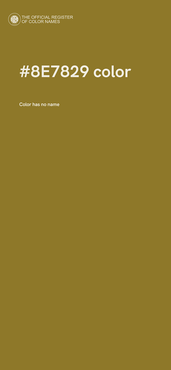 #8E7829 color image