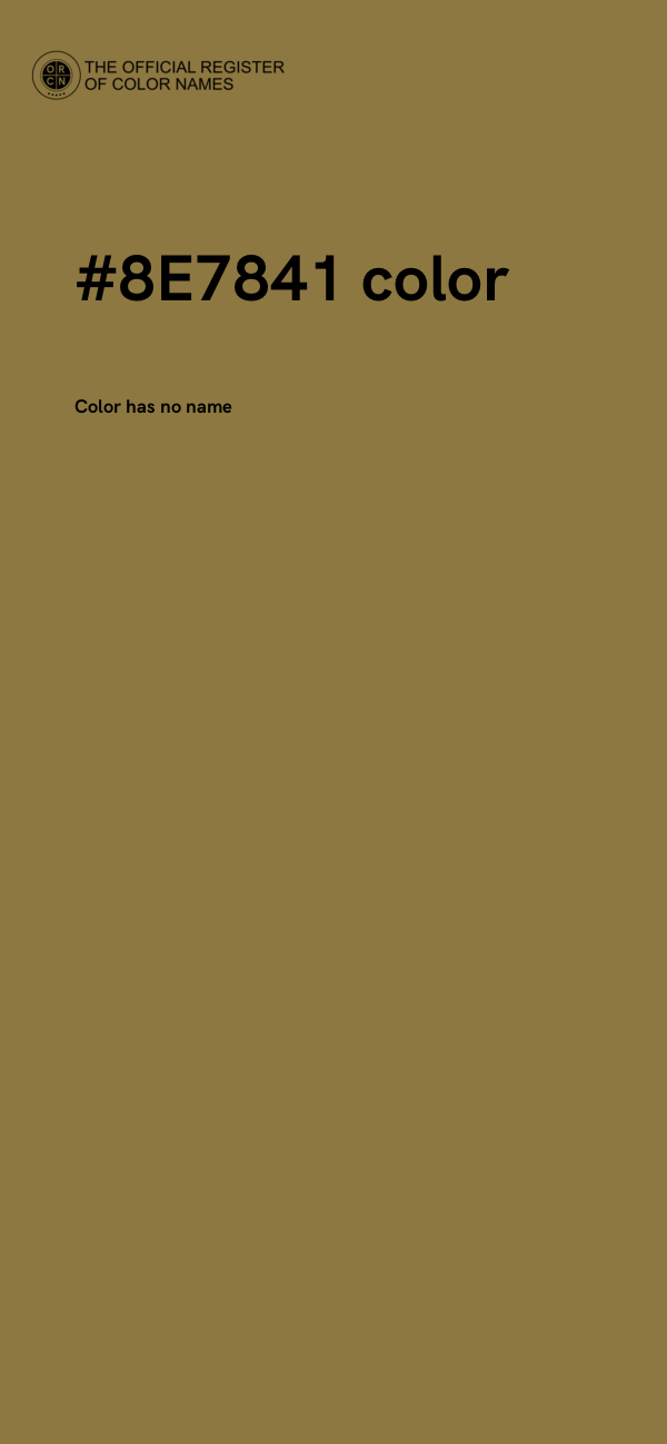 #8E7841 color image