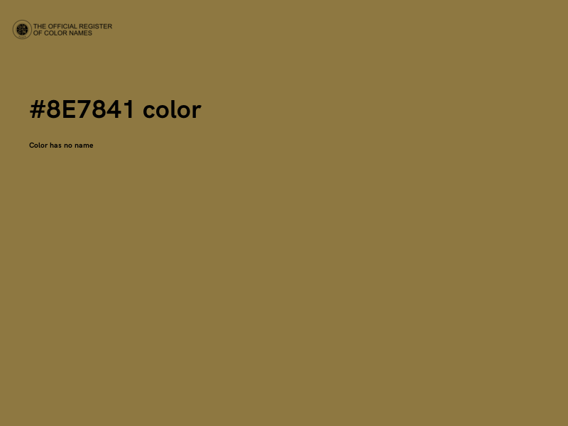 #8E7841 color image
