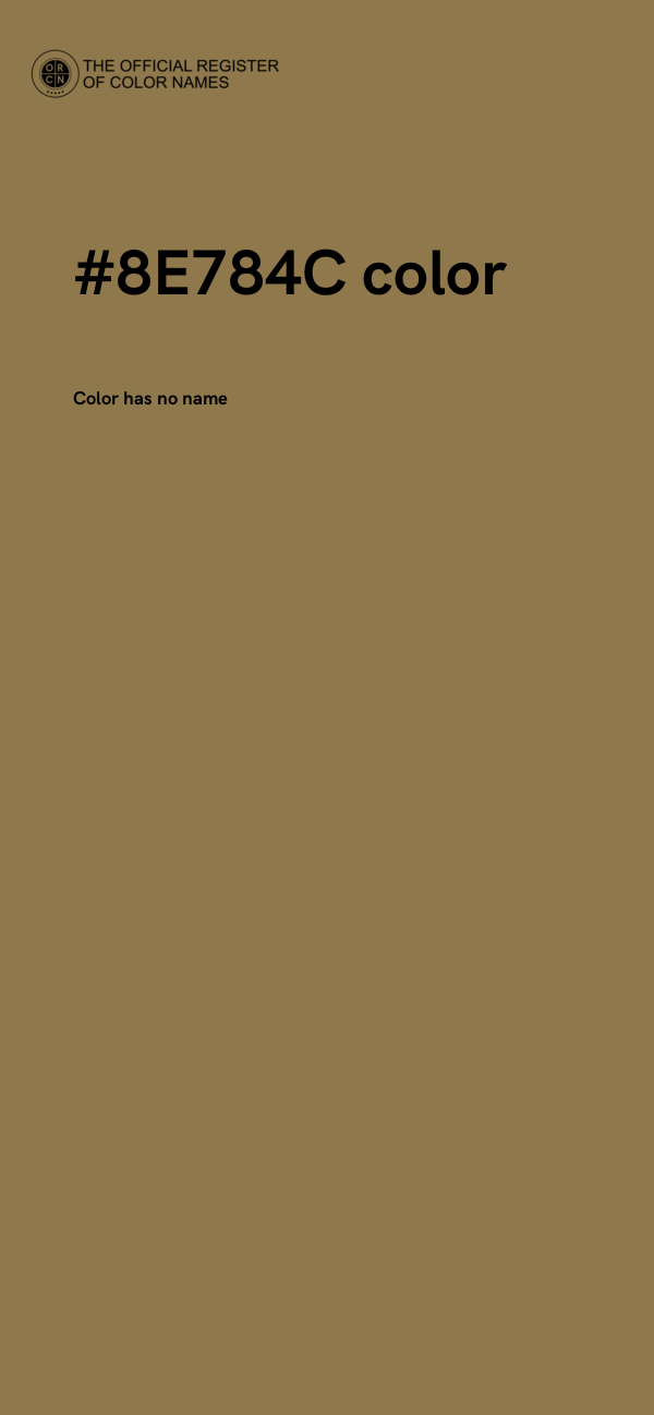 #8E784C color image