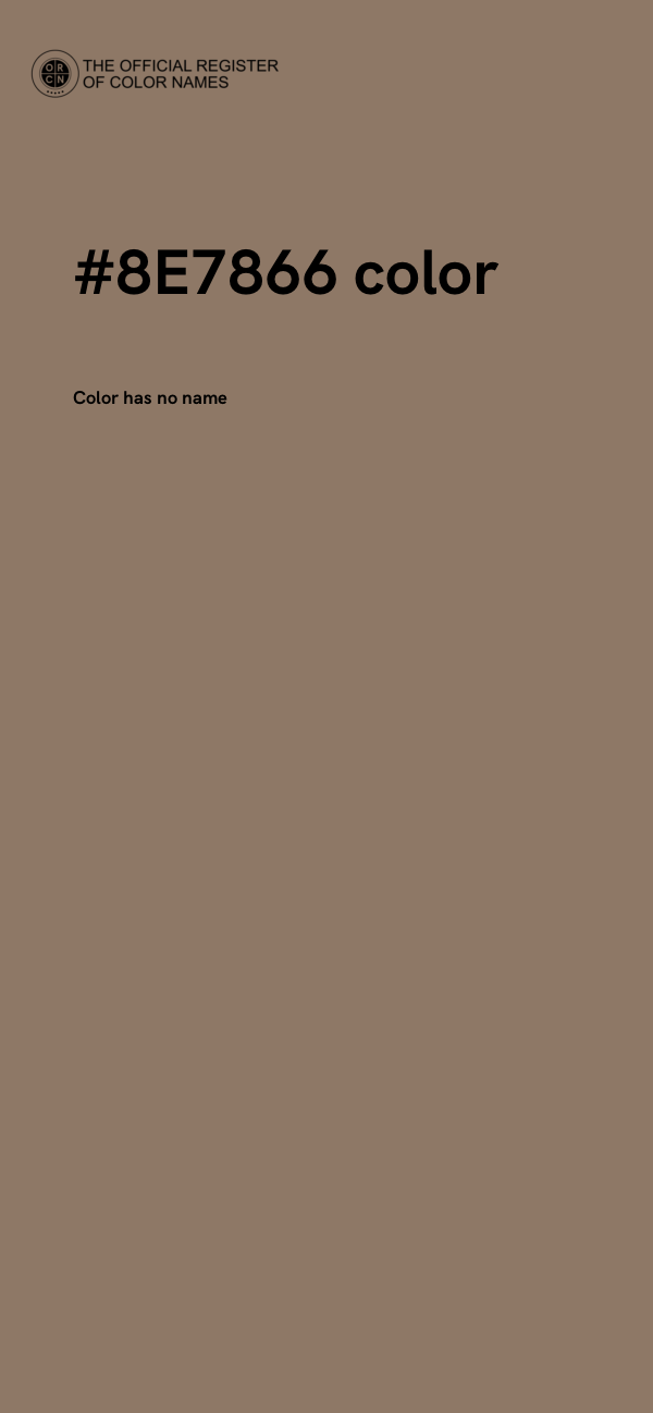 #8E7866 color image