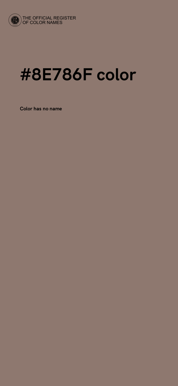 #8E786F color image