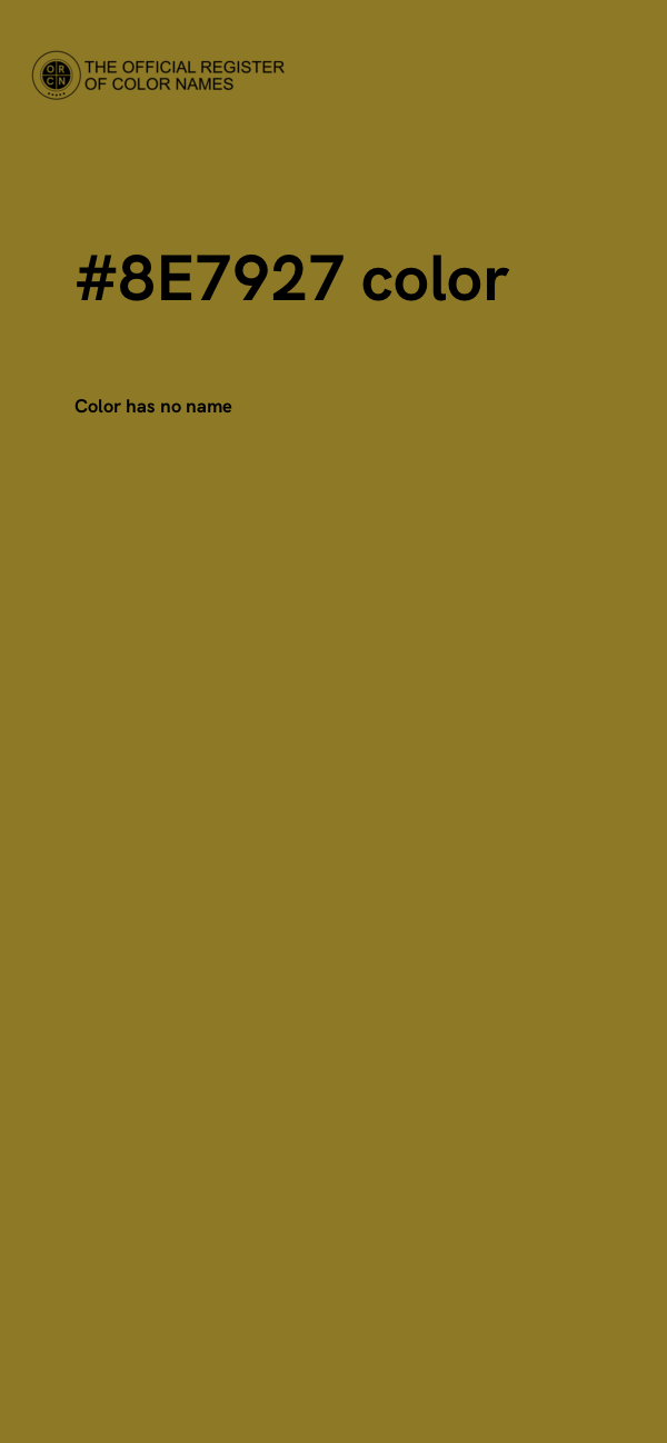 #8E7927 color image