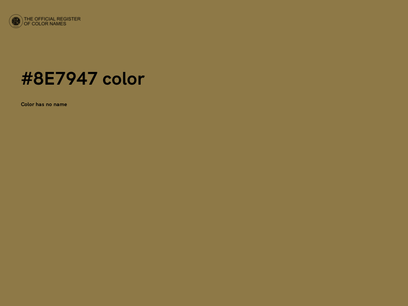 #8E7947 color image