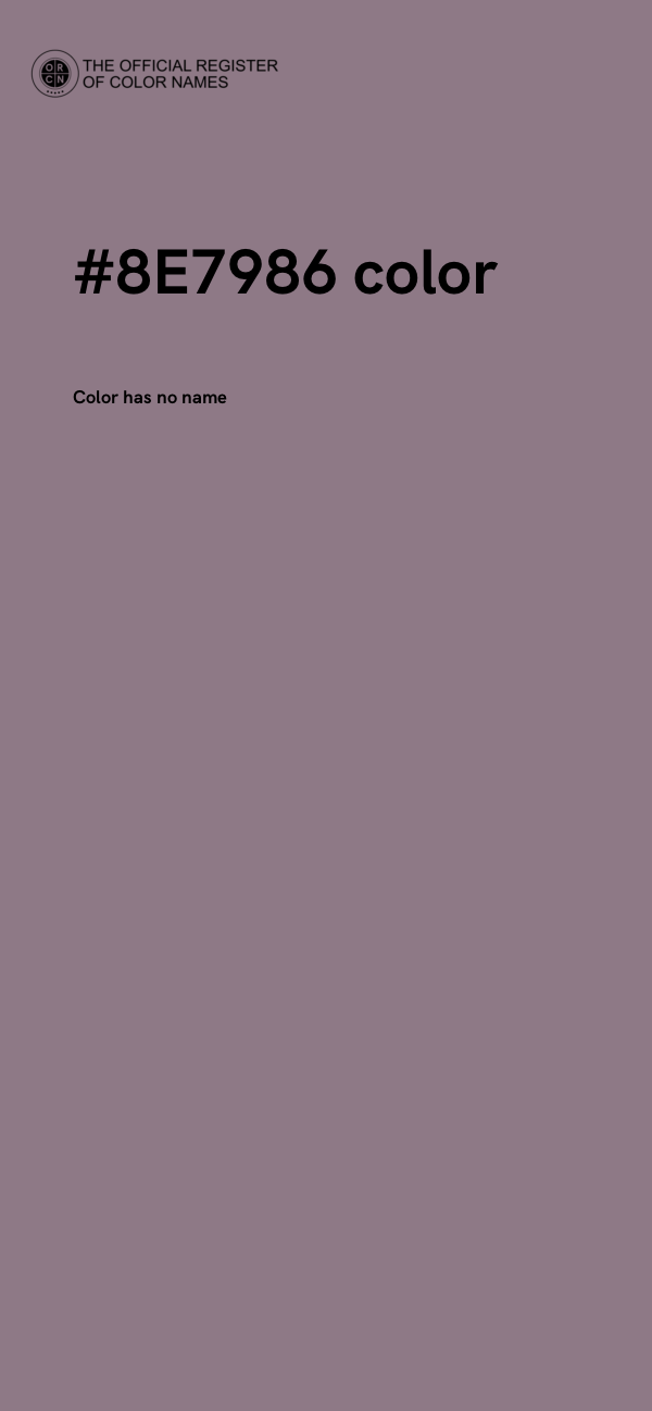 #8E7986 color image