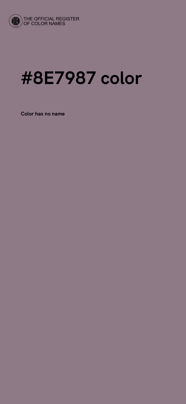 #8E7987 color image