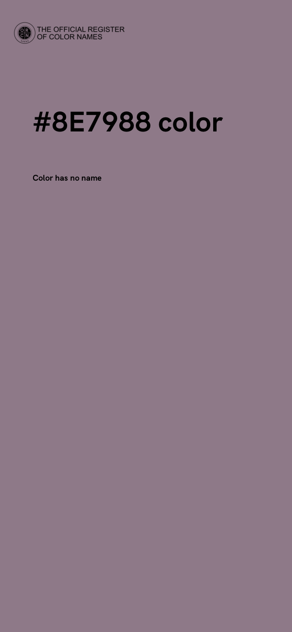#8E7988 color image