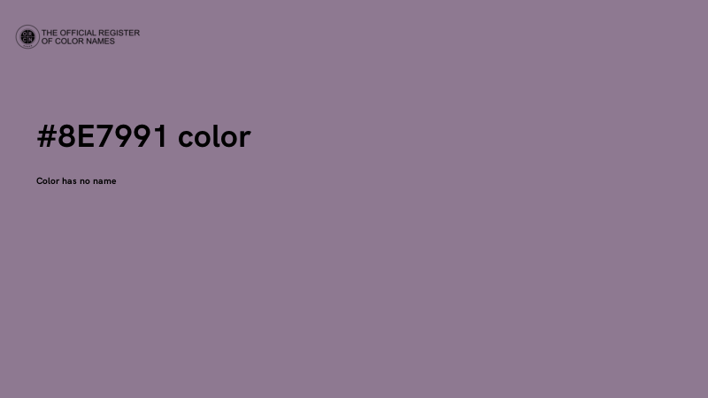 #8E7991 color image