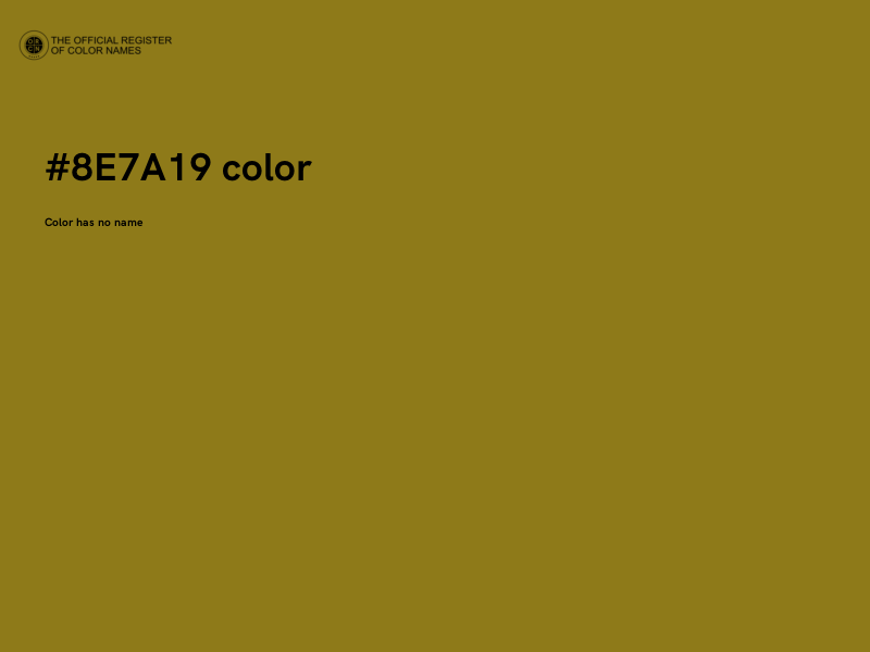 #8E7A19 color image