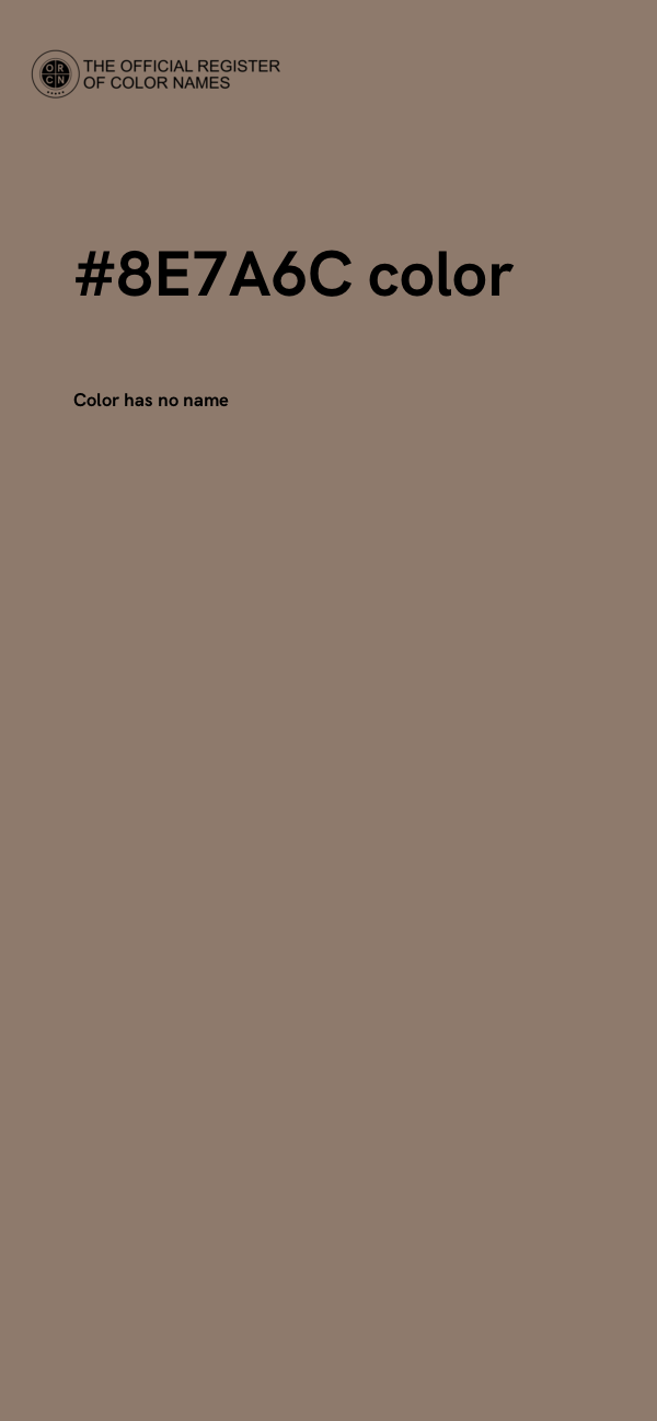 #8E7A6C color image