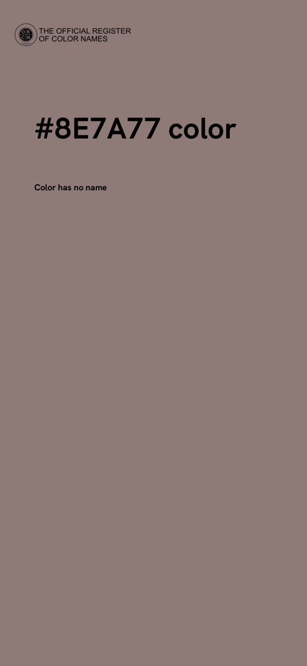 #8E7A77 color image