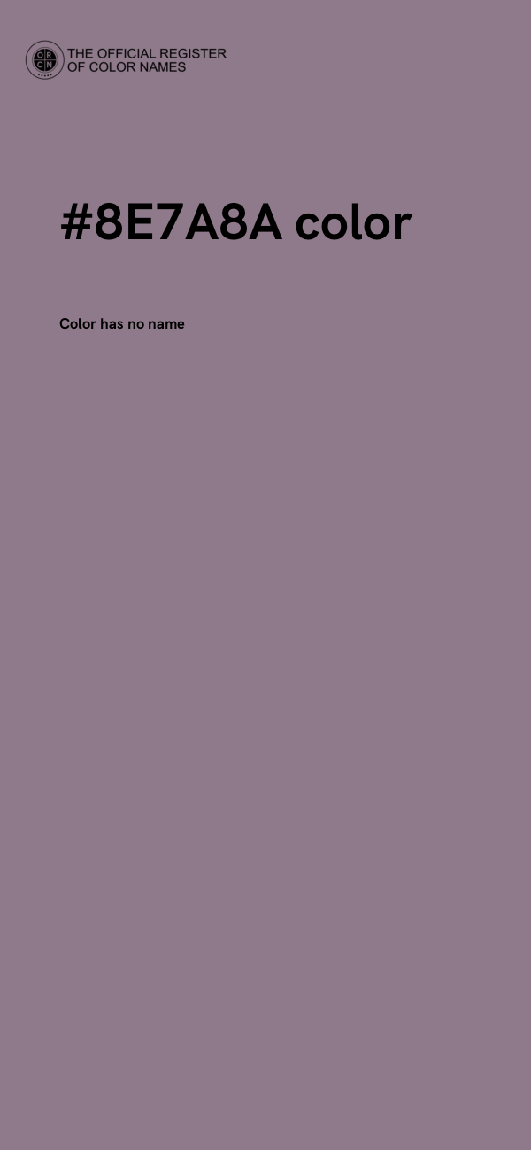 #8E7A8A color image