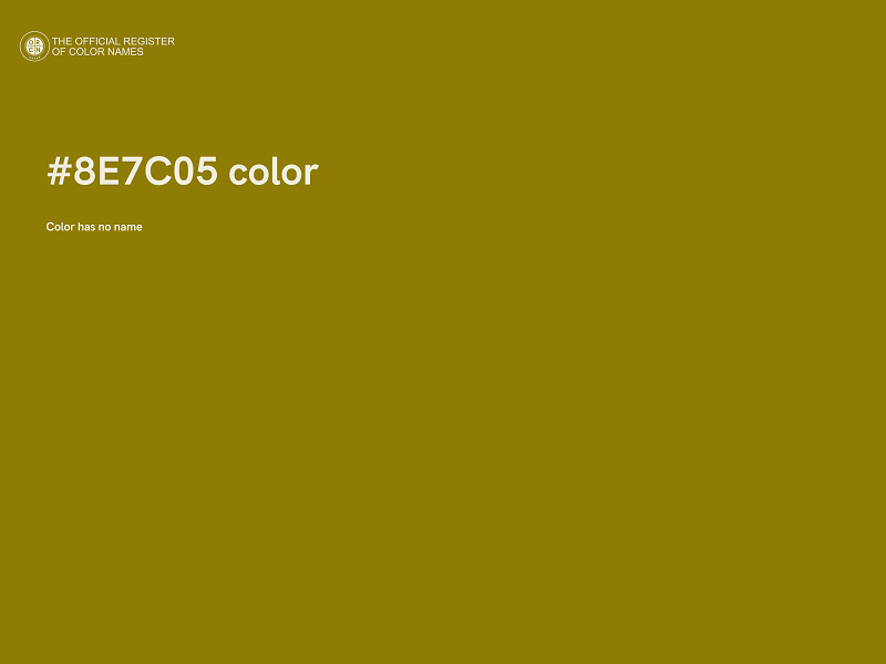 #8E7C05 color image