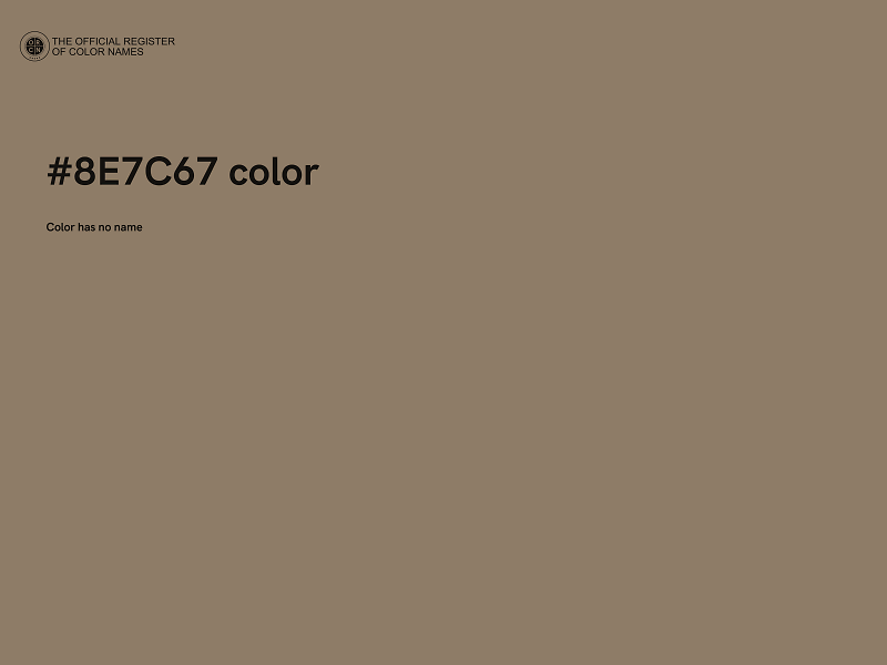 #8E7C67 color image