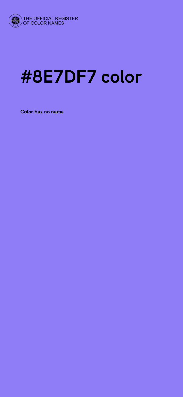 #8E7DF7 color image
