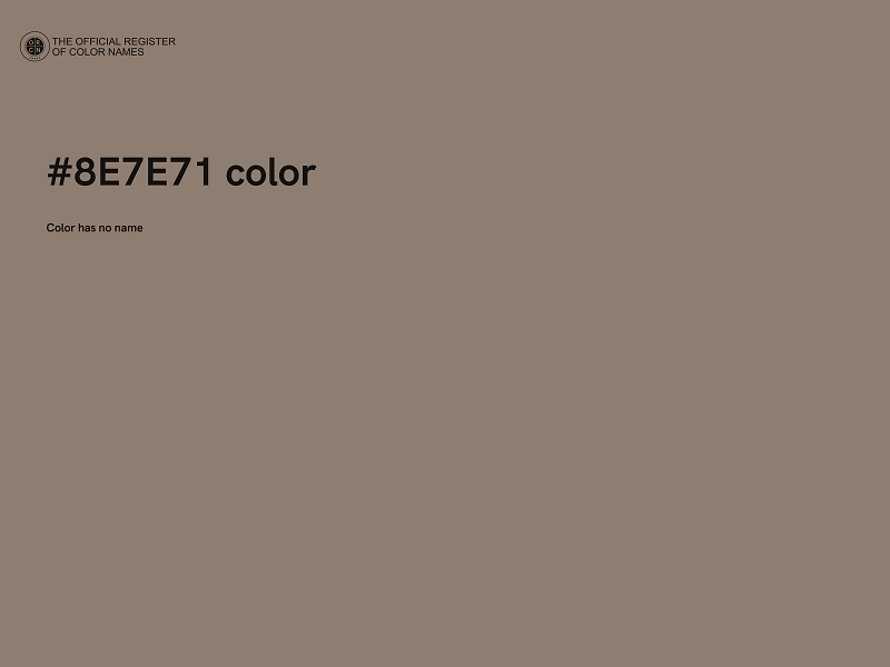 #8E7E71 color image