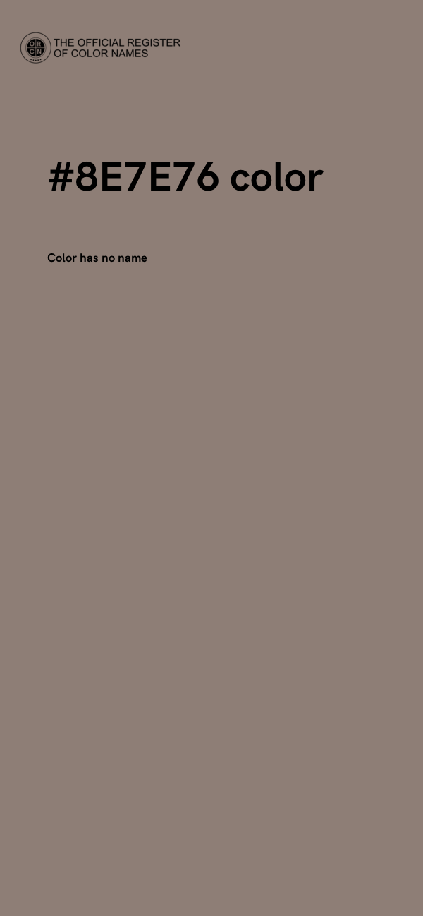 #8E7E76 color image