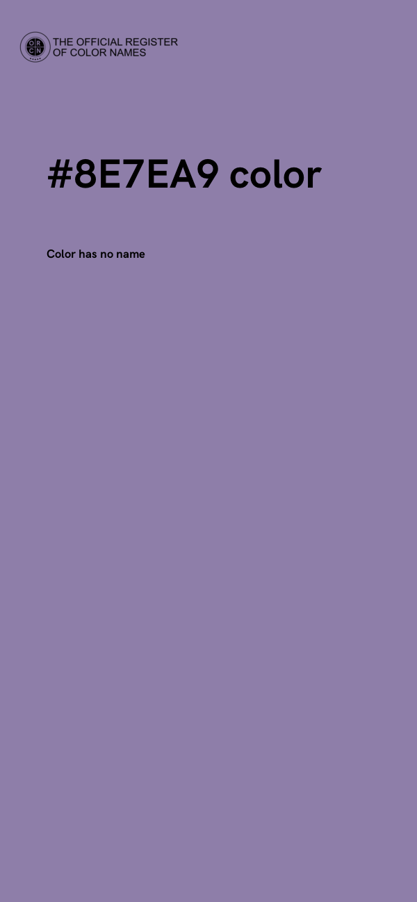 #8E7EA9 color image
