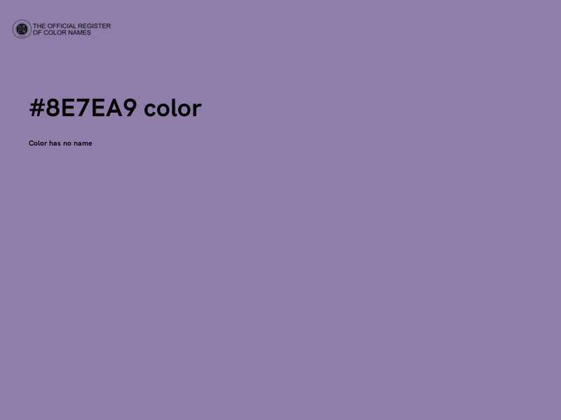 #8E7EA9 color image