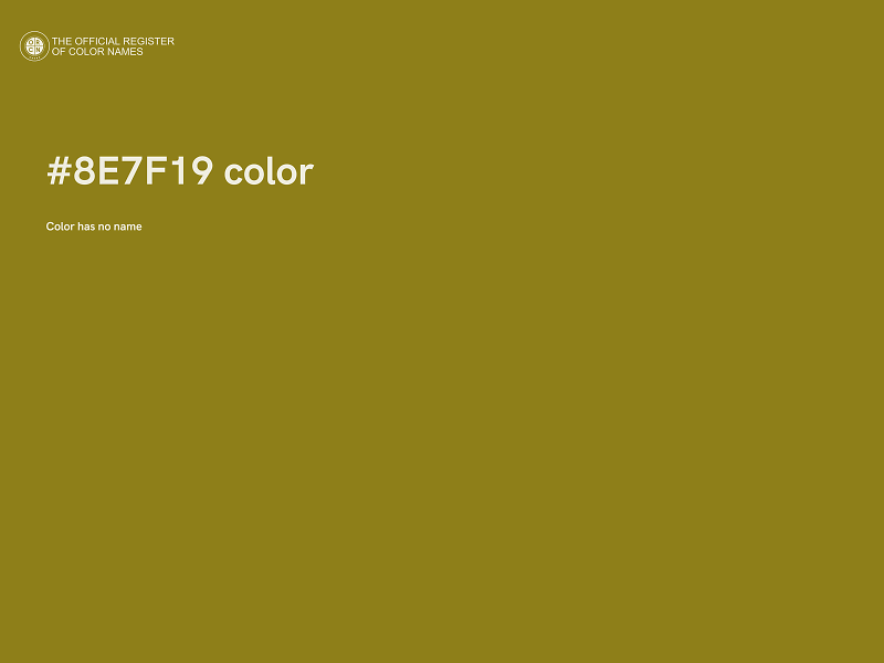 #8E7F19 color image