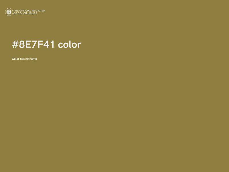 #8E7F41 color image