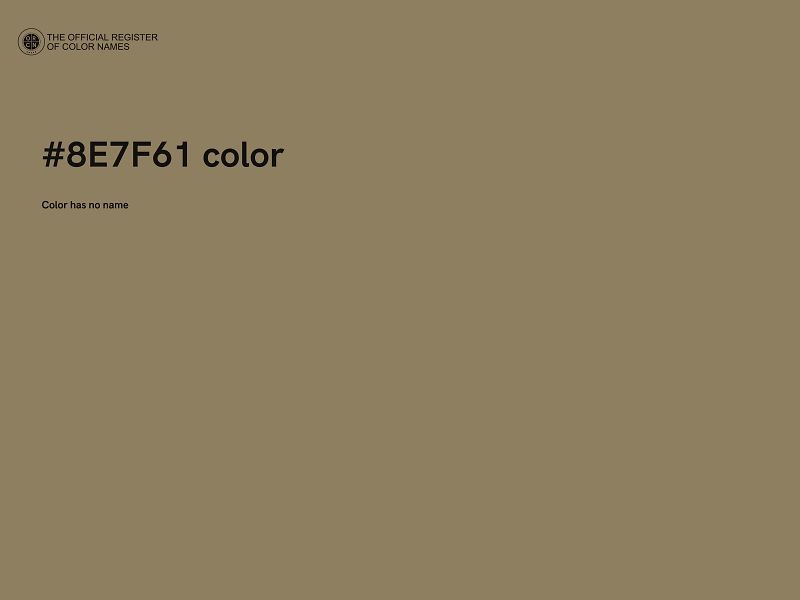 #8E7F61 color image