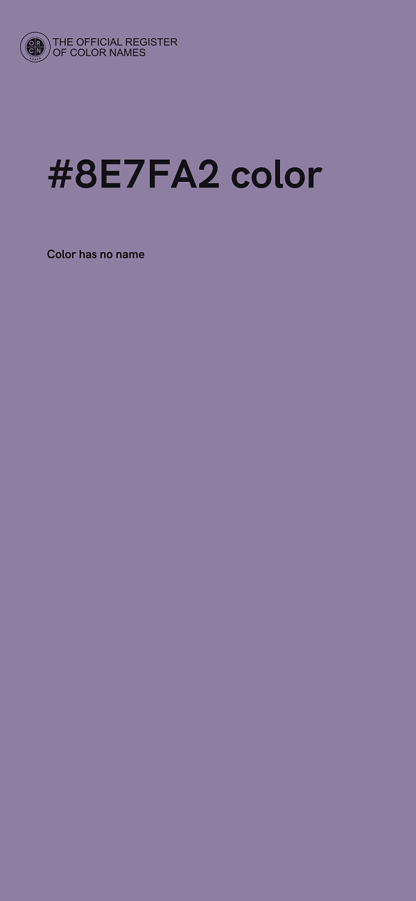 #8E7FA2 color image