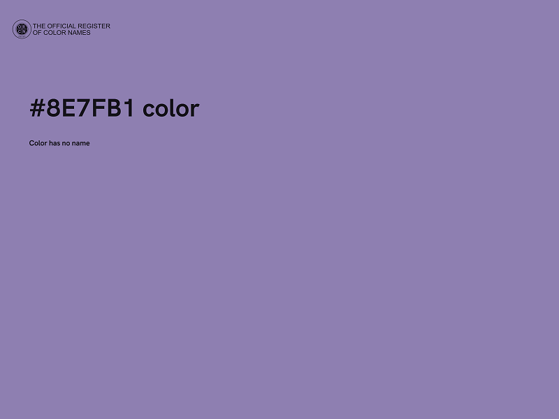 #8E7FB1 color image