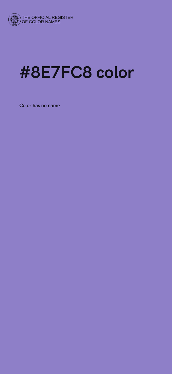 #8E7FC8 color image