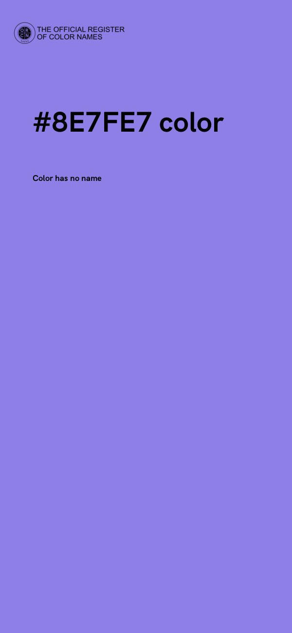 #8E7FE7 color image