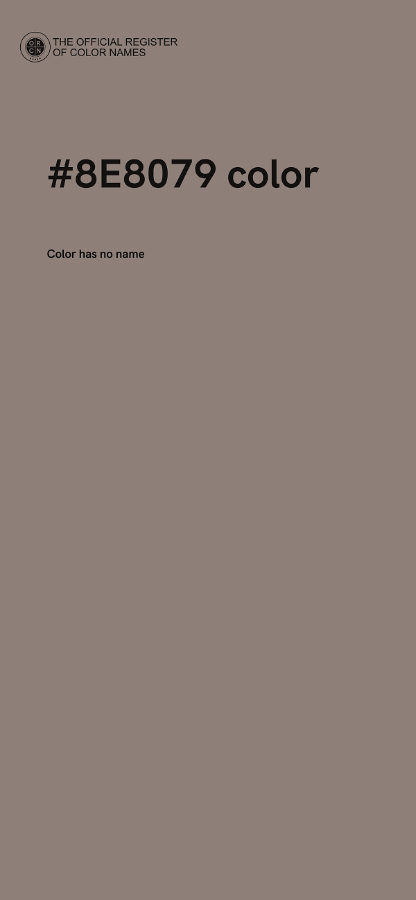#8E8079 color image