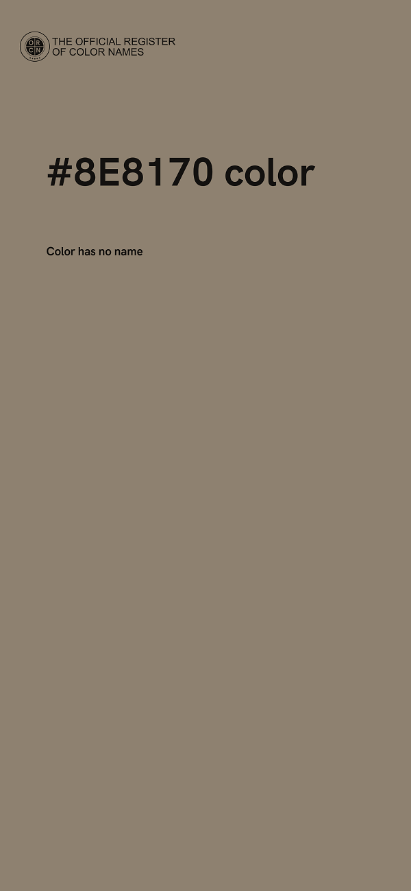 #8E8170 color image