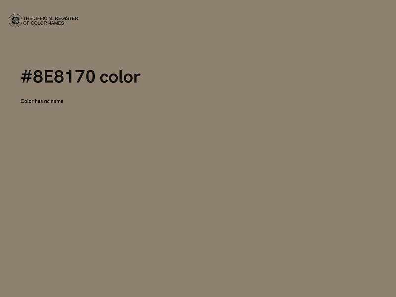 #8E8170 color image
