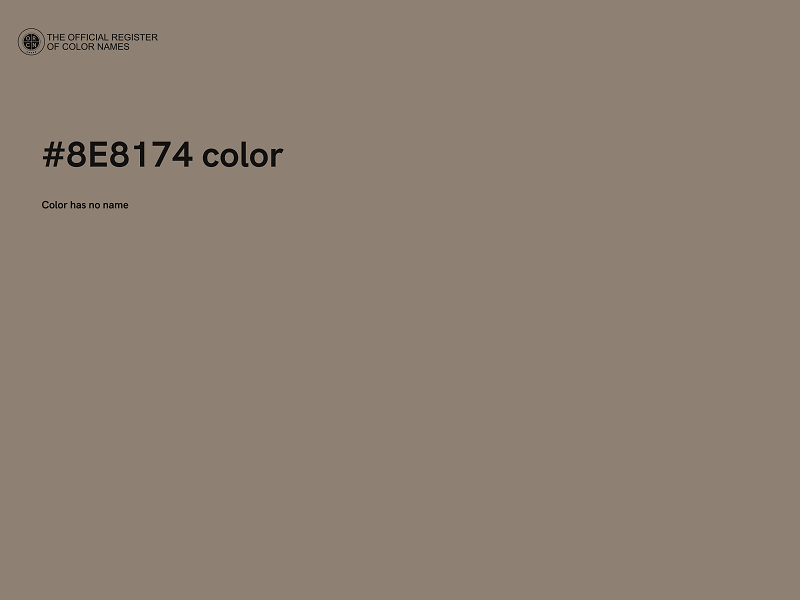 #8E8174 color image
